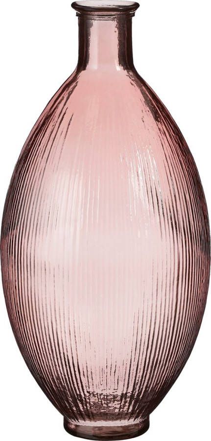 Mica Decorations Firenza Fles Vaas H59 x Ø29 cm Gerecycled Glas Lichtroze