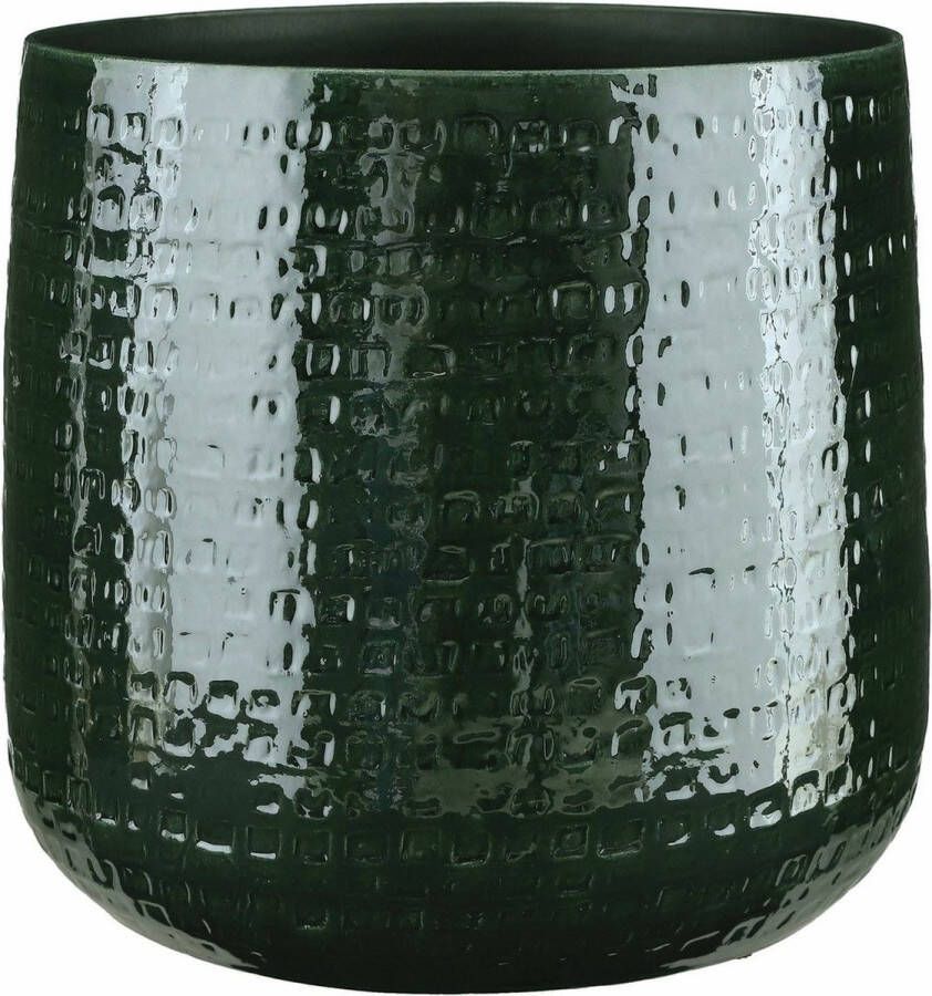 Mica Decorations Plantenpot Keramiek Groen 32 X 30 Cm