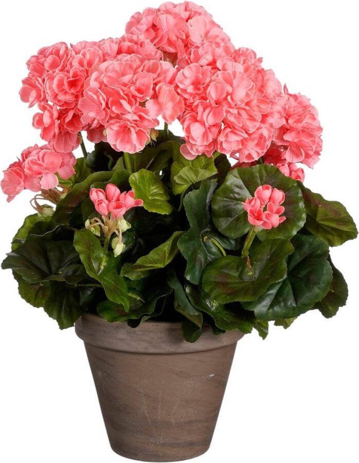 Mica Decorations Geranium Kunstplant 27x27x41 cm Polyester Zalm