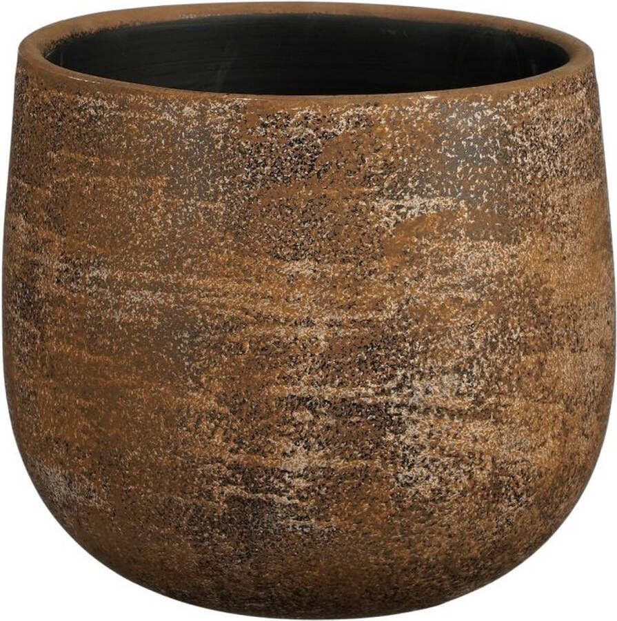 Mica Decorations Bloempot Giovanni 18x18x16 Cm Keramiek Roest