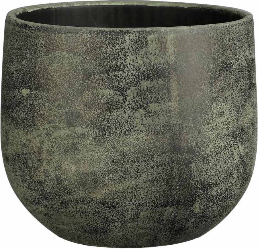 Mica Decorations Giovanni Bloempot 25x25x20 cm Keramiek Groen