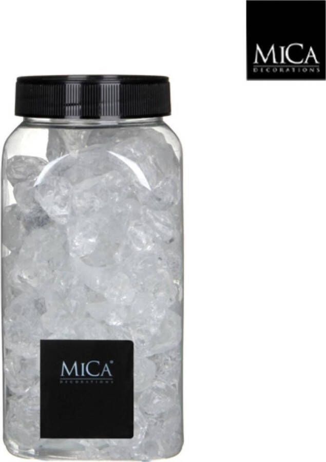 Mica Decorations Glas brokken transparant 25-30 mm fles 1kg l6 5xb6 5xh15 5 cm