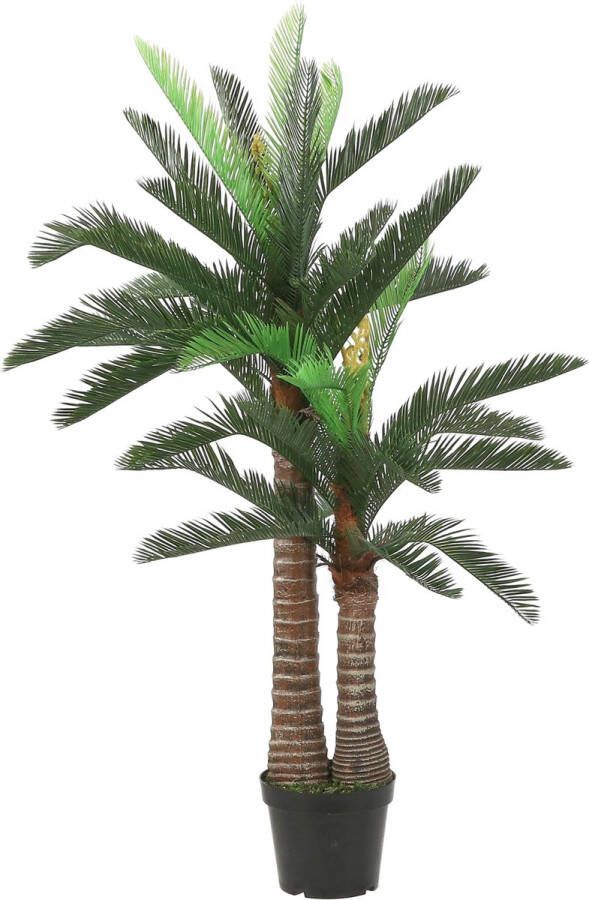 Mica Decorations grote Cycas Palm kunstplant groen H150 x D95 cm top kwaliteit