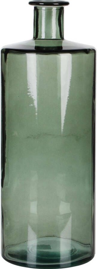 Mica Decorations Guan Fles Vaas H40 x Ø15 cm Gerecycled Glas Groen
