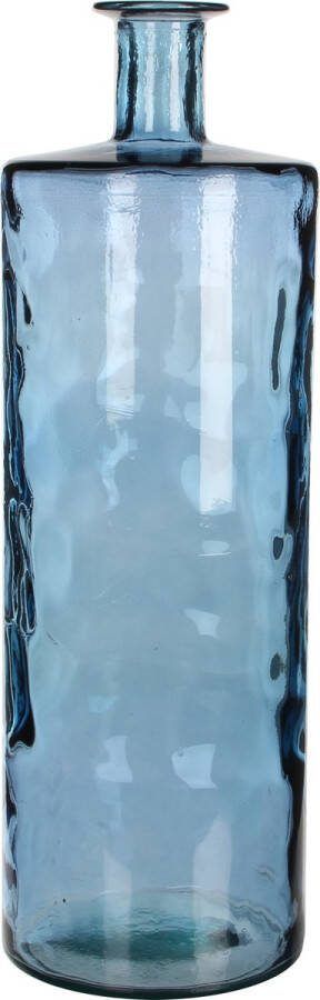 Mica Decorations Guan Fles Vaas H75 x Ø25 cm Gerecycled Glas Blauw