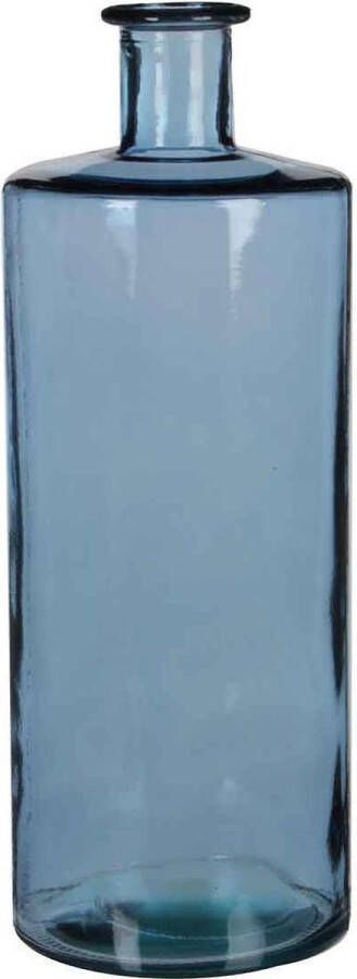 Mica Decorations guan glazen fles blauw maat in cm: 40 x 15 BLAUW