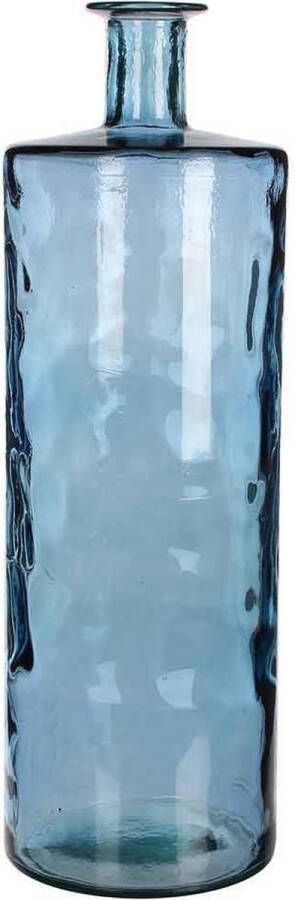Mica Decorations guan glazen fles blauw maat in cm: 75 x 25 BLAUW