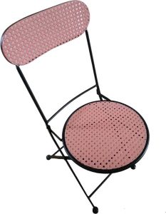 Mica Decorations Jaylee Stoel roze 53 x 41 x 89 cm Ijzer