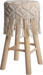 Mica Decorations Kruk Macramé H61 x Ø32 cm Crème