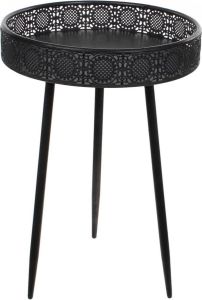 Mica Decorations Lagune Bijzettafel H58 x Ø40 cm Metaal Zwart
