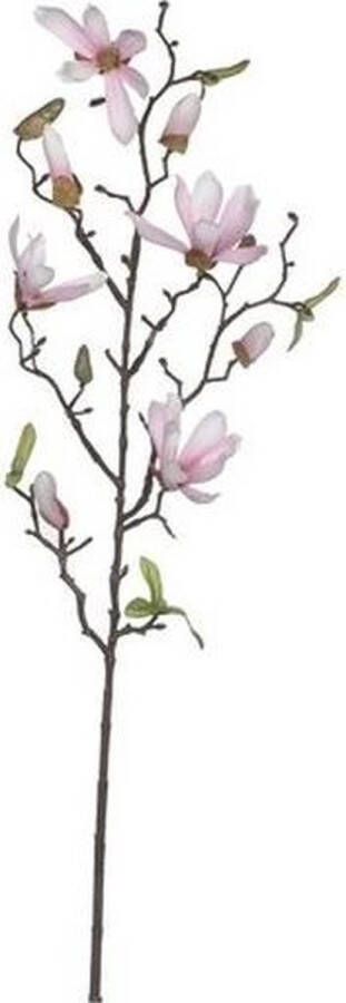 Mica Decorations Licht roze Magnolia beverboom kunsttak kunstplant 80 cm Kunstplanten kunsttakken Kunstbloemen boeketten