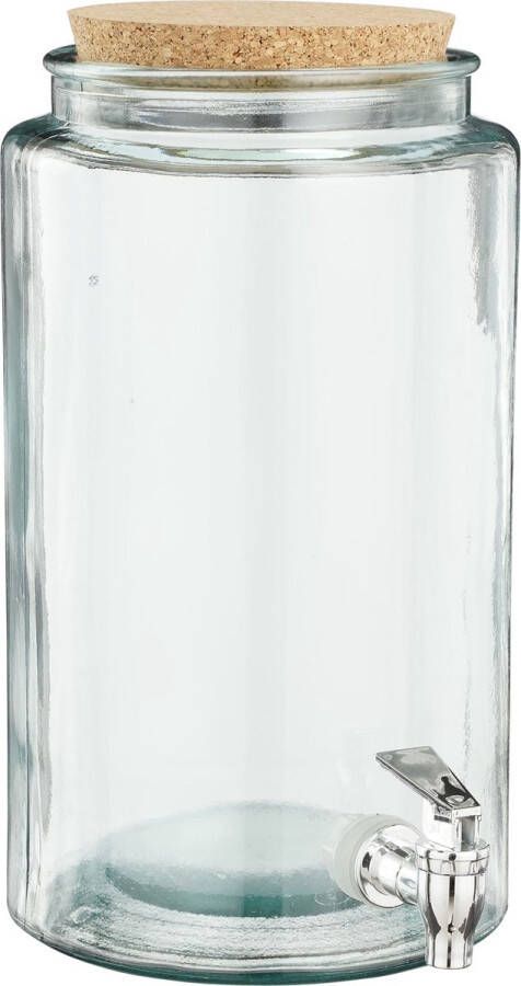 Mica Decorations Limonadetap 6 liter Gerecycled glas Transparant