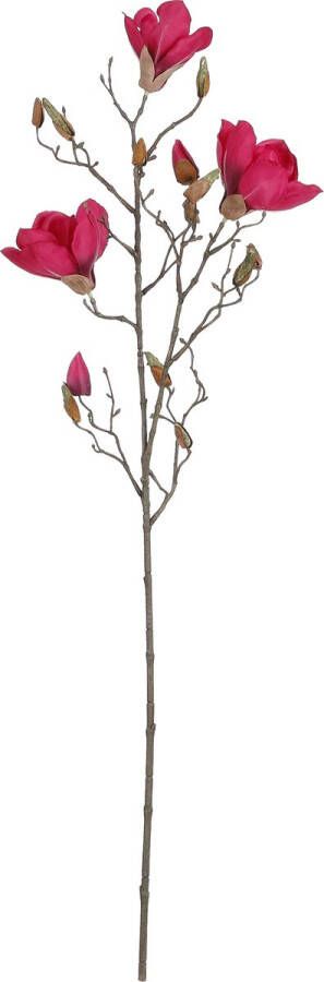 Mica Decorations Magnolia Kunstbloem H88 cm Donkerroze