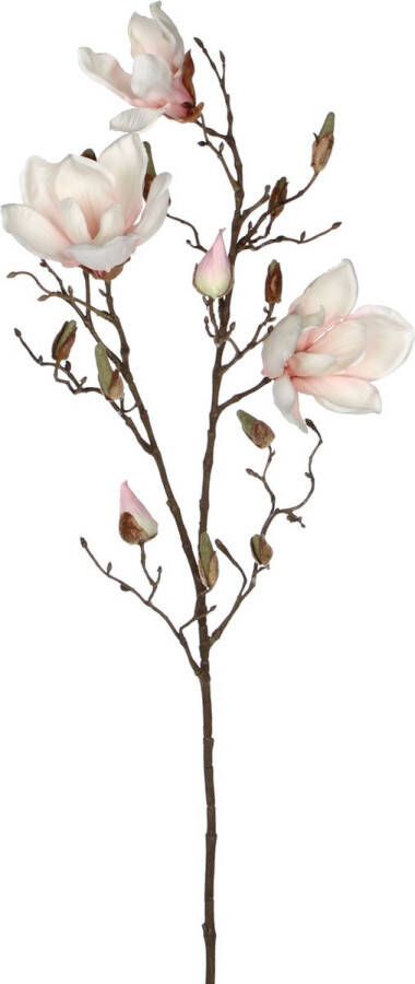 Mica Decorations Licht roze Magnolia beverboom kunsttak kunstplant 90 cm Kunstplanten kunsttakken Kunstbloemen boeketten