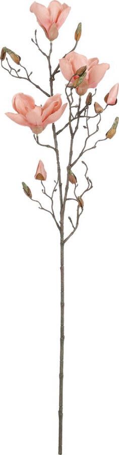 Mica Decorations Kunstbloem Magnolia tak 88 cm perzik roze Kunst zijdebloemen Kunstbloemen