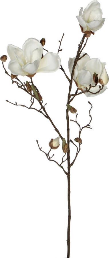 Mica Decorations Magnolia Kunstbloem H88 cm Wit