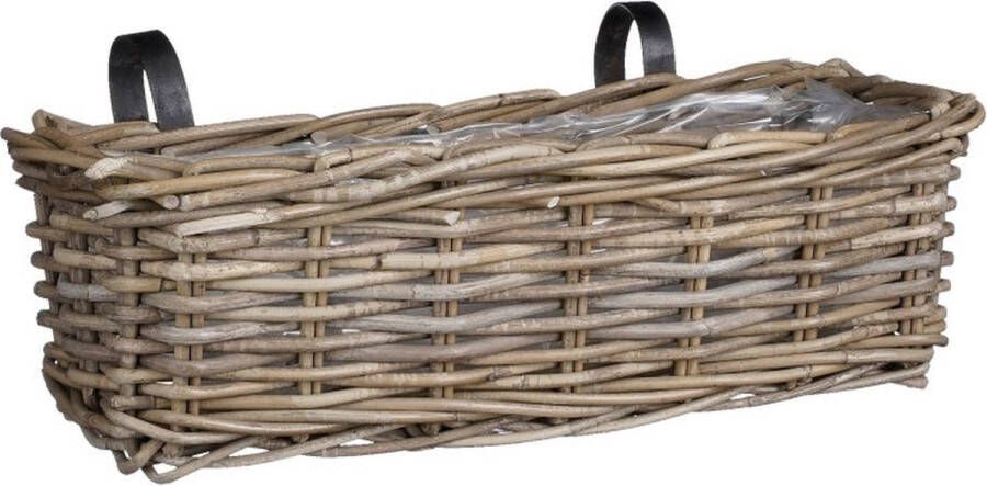 Mica Decorations Marcia Mand 46x19x15 cm Rotan Grijs