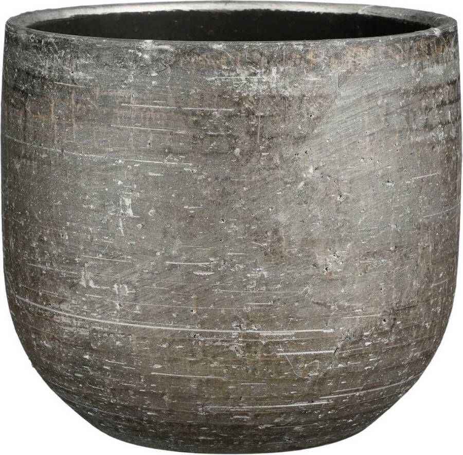 Mica Decorations Bloempot Marcus 29x29x25 Cm Keramiek Antraciet