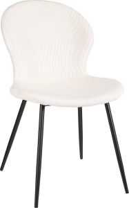 Mica Decorations Max Stoel 62 x 52 x 82 cm Fluweel Wit