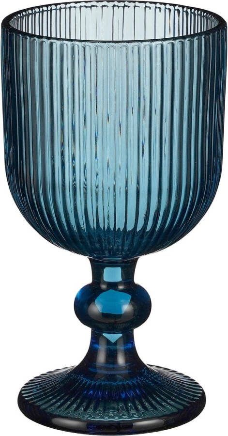Mica Decorations Merlot Wijnglas Set van 6 250 ml Glas Blauw