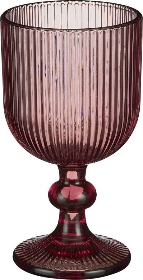 Mica Decorations Merlot Wijnglas- Set van 6 250 ml Glas Paars