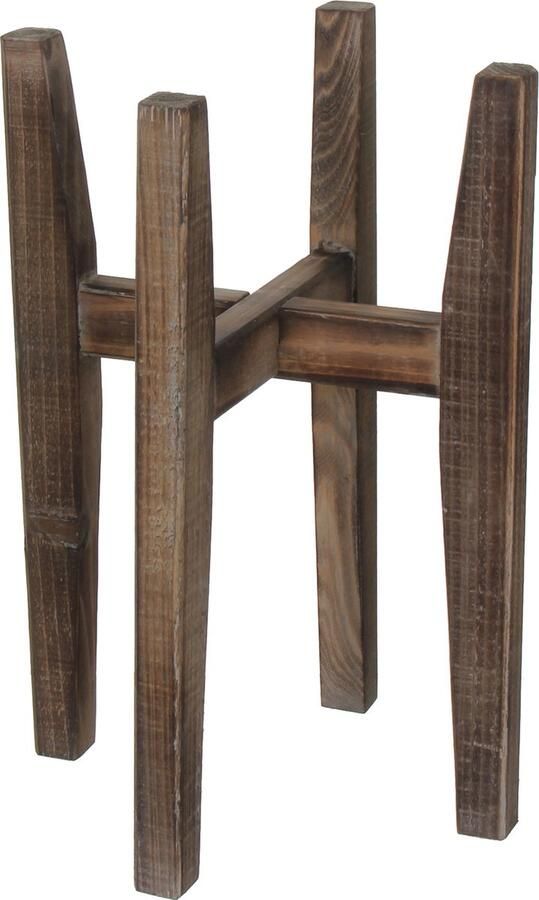 Mica Decorations Ascot Plantenstandaard L33 x B33 x H48 cm Hout Lichtbruin