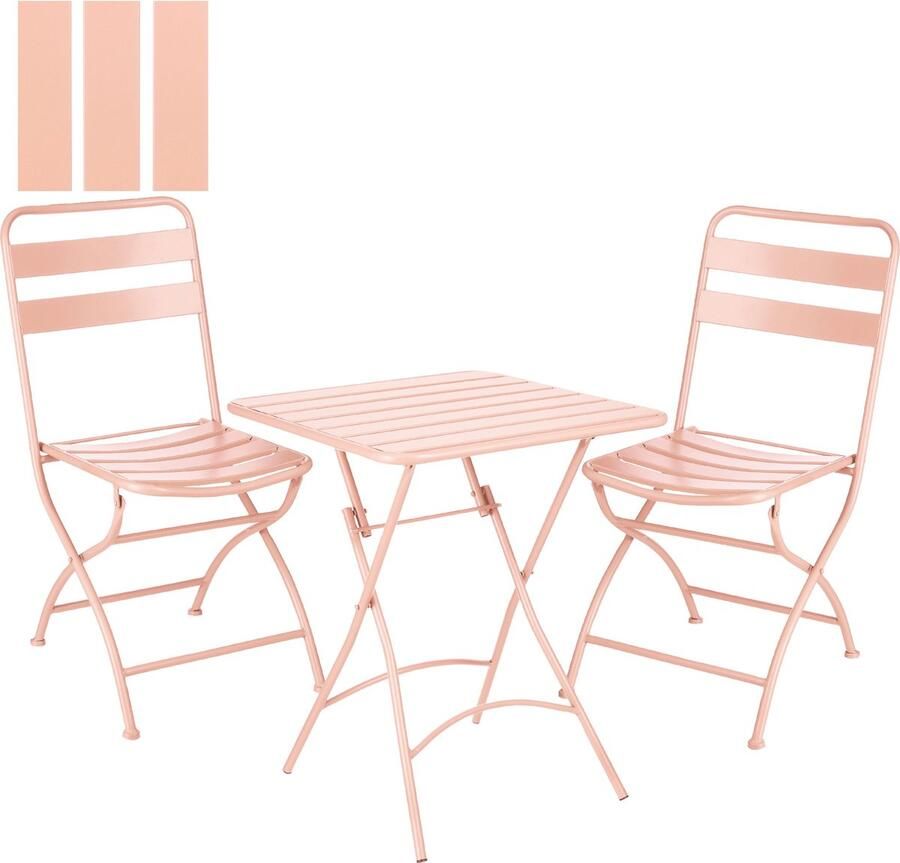 Mica Decorations Evita Bistroset Set van 3 Metaal Lichtroze