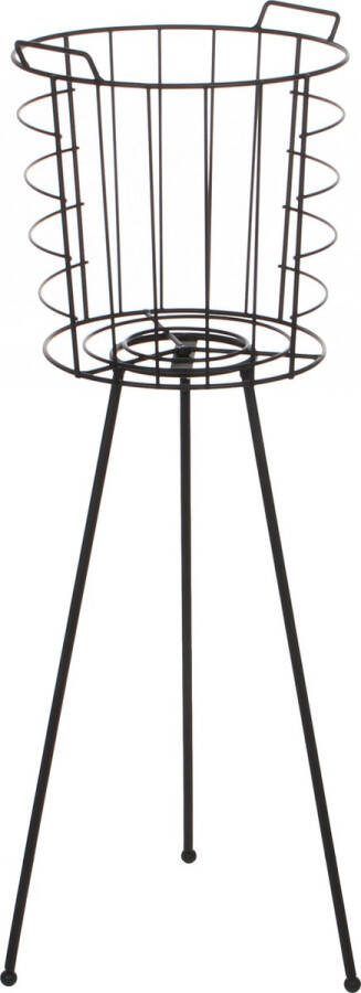 Mica Decorations Midar Plantenstandaard H66 x Ø25 cm Metaal Zwart