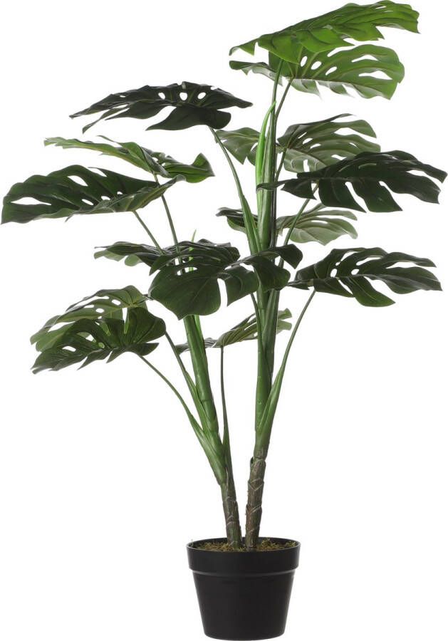 Mica Decorations Monstera Kunstplant H100 x Ø70 cm Plastic pot Groen