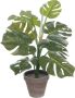 Mica Decorations Monstera Kunstplant in Bloempot Stan H48 x Ø39 cm Groen - Thumbnail 1