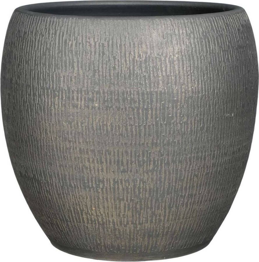 Mica Decorations Morgan Bloempot 38x38x35 cm Terra Donkergrijs