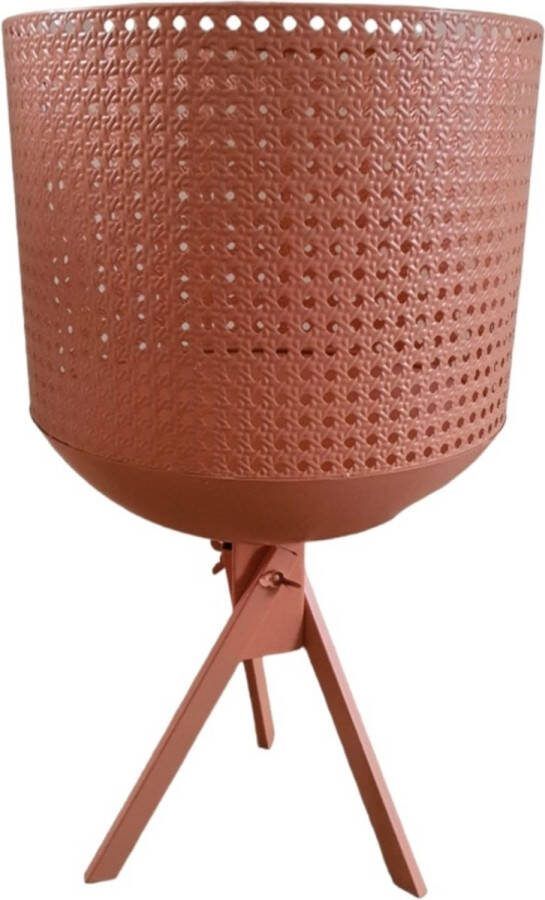 Mica Decorations Neston Metaten Plantenbak Bloempot houder oranje H55 5xD30cm