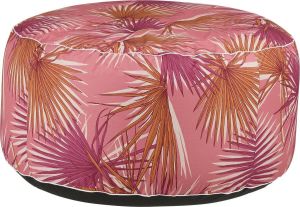 Mica Decorations Nuno Opblaasbare Poef met Palm Bladeren H37 x Ø80 cm Paars