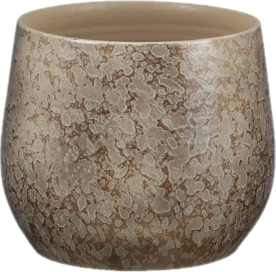 Mica Decorations Plantenpot bloempot Van Terracotta In Het Natuur Bruin Shadow D19 En H17 Cm Plantenpotten