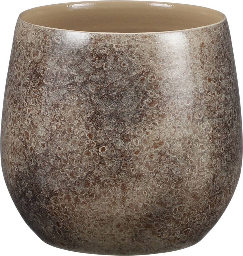 Mica Decorations Plantenpot bloempot Van Terracotta In Het Natuur Bruin Shadow D24 En H22 Cm Plantenpotten