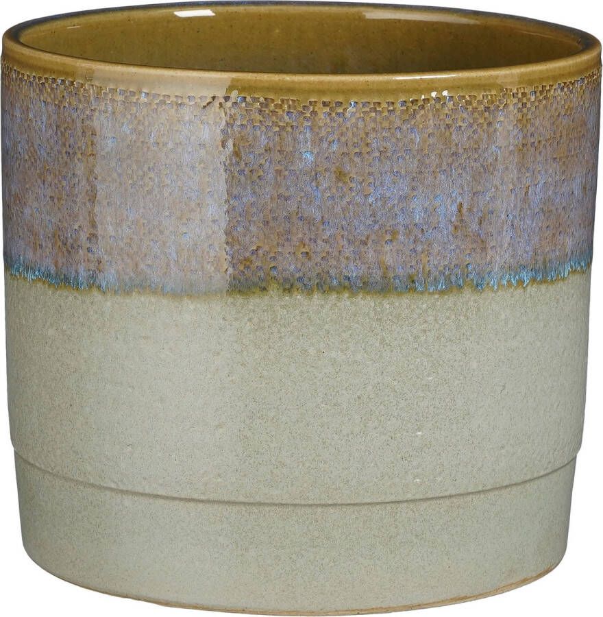Mica Decorations Olof Bloempot H20 x Ø22 cm Terracotta Donkerblauw
