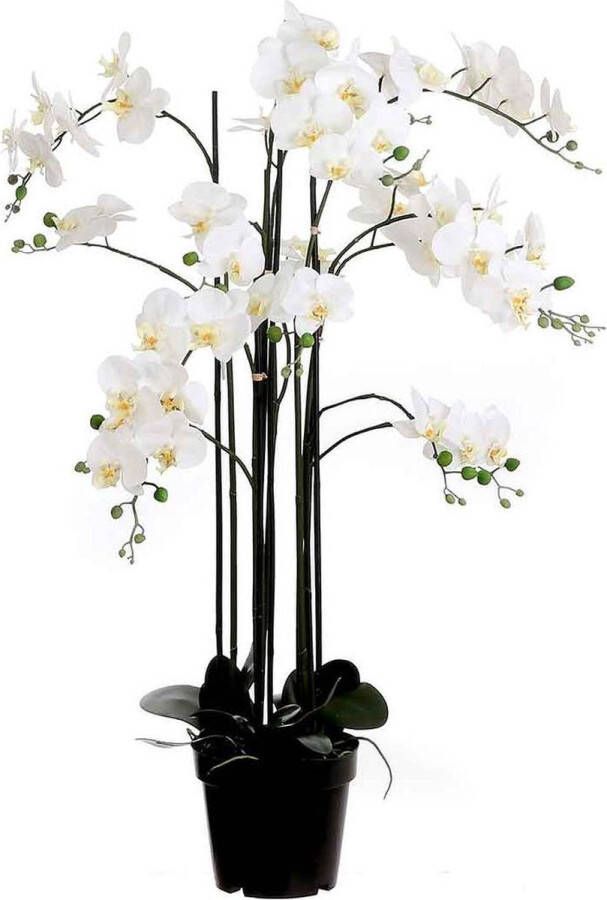 Mica Decorations orchidee in plastic pot creme maat in cm: 35 x 35 x 117