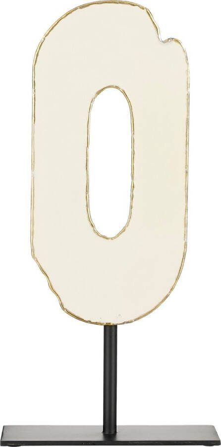 Mica Decorations Ornament op Voet L20 x B10 x H40 cm Metaal Crème
