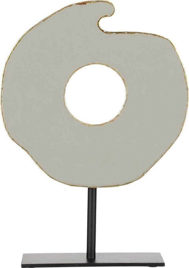 Mica Decorations Ornament op Voet L26 x B10 x H37 cm Metaal Lichtgrijs