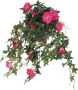 Mica Decorations Petunia Kunst Hangplant in Bloempot Stan L25 x B45 x H50 cm Donkerroze - Thumbnail 1