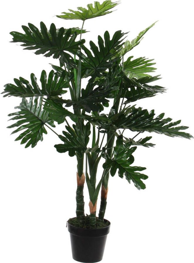 Mica Decorations Philodendron In Plastic Pot Maat In Cm: 95 X 70 Groen