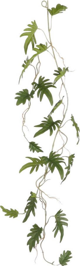 Mica Decorations Mica Decoration kunstplant slinger Philodendron Xanadu groen 115 cm Kamerplant snoer Kunstplanten