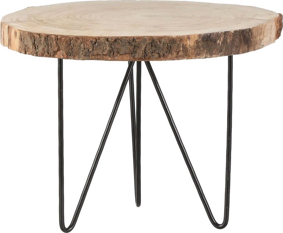 Mica Decorations Pia Boomstam Bijzettafel H34 x Ø50 cm Lichtbruin