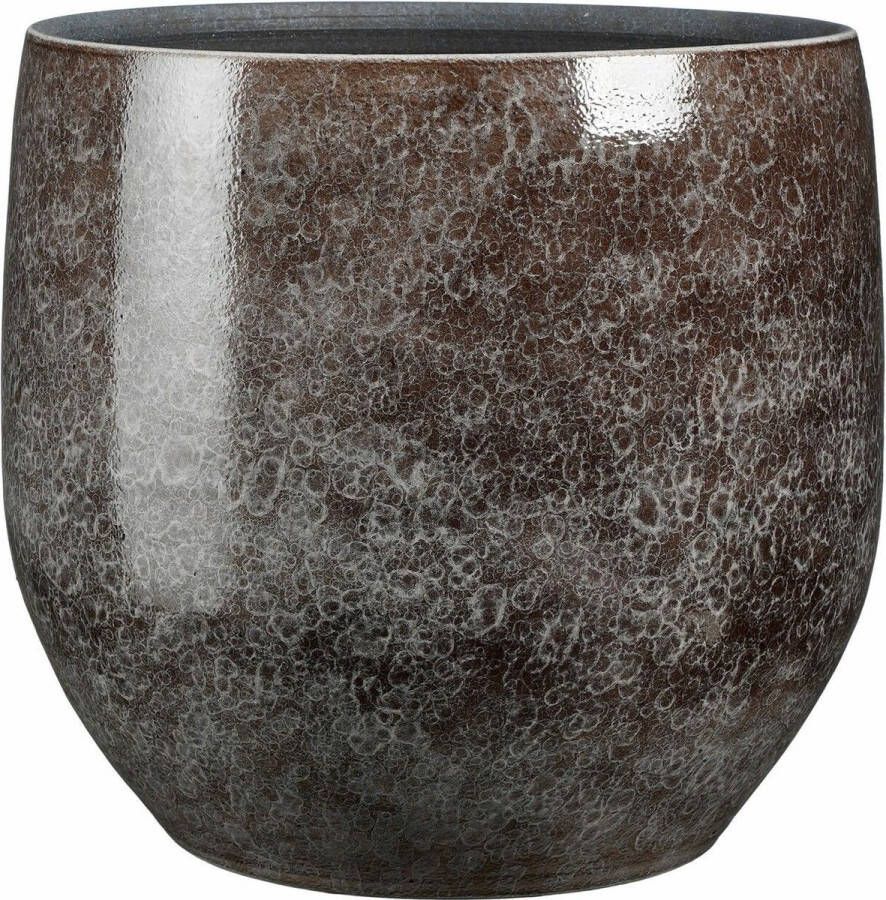 Mica Decorations Plantenpot bloempot terracotta antraciet D33 x H31 cm binnen