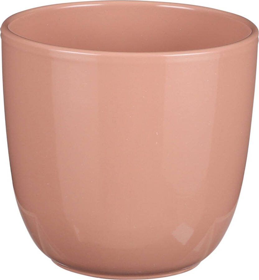 Mica Decorations Plantenpot bloempot Tusca Lichtroze keramiek glans D13.5 H13 cm
