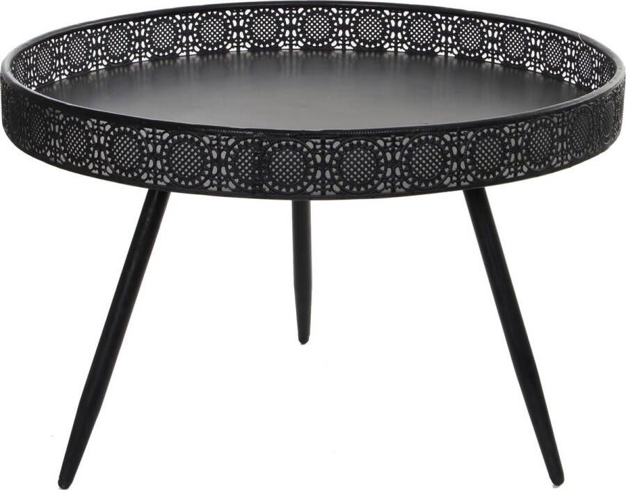 Mica Decorations Plantenstandaard Lagune rond metaal zwart 70 x 45.5 cm Home Deco Plantentafels