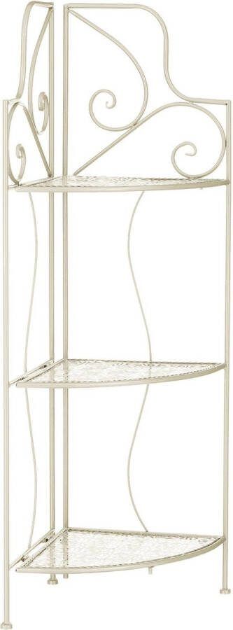 Mica Decorations Plantentafel Tierra 32x32x111 cm Ijzer Gebroken Wit