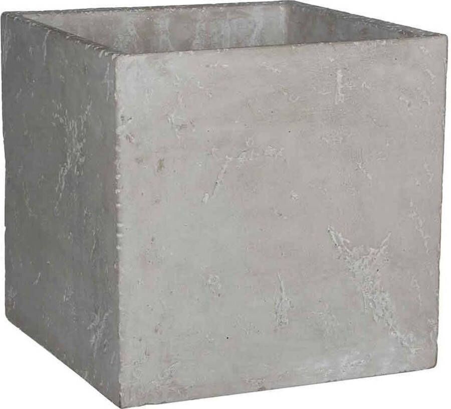 Mica Decorations bloempot Jimmy cement beton Lichtgrijs 21 x 21 x 20 5 cm