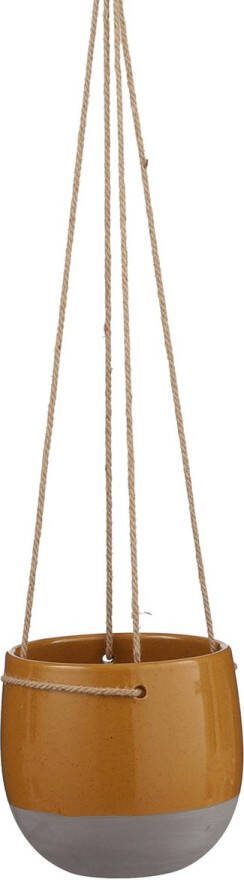 Mica Decorations Bloempot Resa 18x18x17 Cm Keramiek Geel