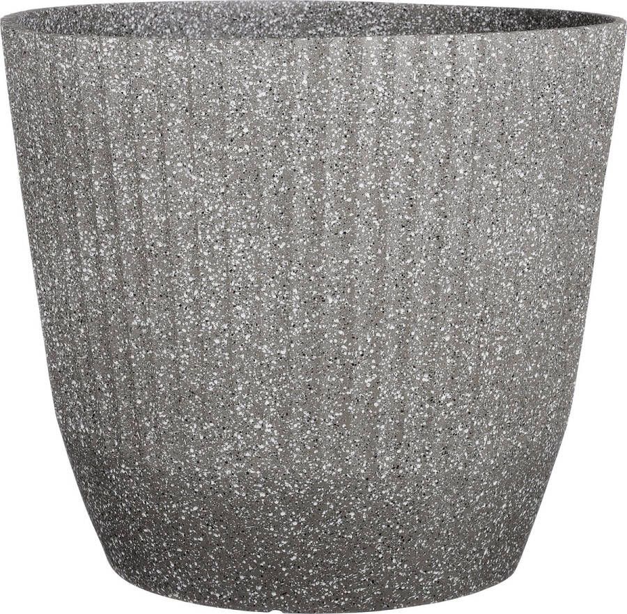 Mica Decorations Rio bloempot rond grijs terrazzo (h40 5xØ45 cm)